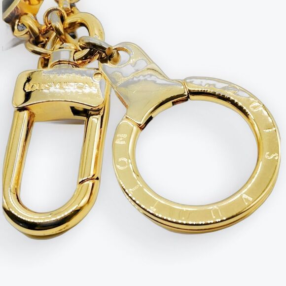 Louis Vuitton Tortoise Shell Goldtone LV Confidence Bag Charm & Key Holder - Picture 6 of 8